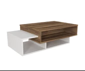 Dekorister Tab Orta Sehpa Beyaz-Ceviz - 5