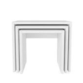 Dekorister Zariel Zigon Sehpa Beyaz - 4