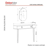 Dekorister Exclusive Lost Aynalı Dresuar Ceviz thumbnail 8