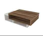 Dekorister Tab Orta Sehpa Beyaz-Ceviz - 7