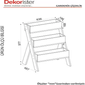 Dekorister Gardenia Çiçeklik Beyaz - 7
