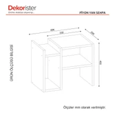 Dekorister Piyon Yan Sehpa Beyaz thumbnail 4