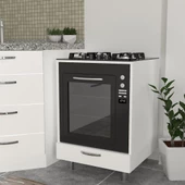 Dekorister Sema Ankastre Fırın Dolabı Beyaz - 1