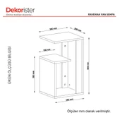 Dekorister Ravenna Koltuk Yan Sehpa Beyaz-Mermer - 6