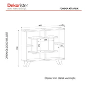 Dekorister Fondea Kitaplık Beyaz - 6