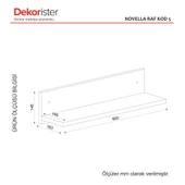Dekorister Novella K5  Duvar Rafı Beyaz - 4