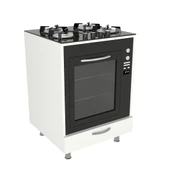 Dekorister Sema Ankastre Fırın Dolabı Beyaz - 4