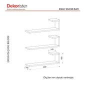 Dekorister Emily Duvar Rafı - 5