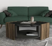 Dekorister Exclusive Marbel Orta Sehpa Ceviz-Mermer - 1
