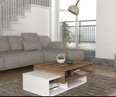 Dekorister Tab Orta Sehpa Beyaz-Ceviz - 1