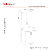 Dekorister Benito Çamaşır Makinesi Alt+Üst Dolap Seti Beyaz - 5