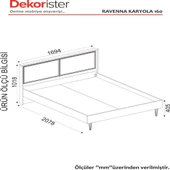 Dekorister Exclusive Ravenna Çift Kişilik Karyola - 160-200 - 7