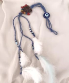 Nazar Boncuklu Kötü Göz Kovucu Dikiz Ayna Duvar Bahçe Ağaç Teras Balkon Süsleme - 2