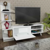 Dekorister Salvador Kitaplıklı Tv Ünitesi Beyaz - 2
