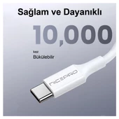 NPO UTC02 60W 20cm TPE USB to Type-C Hızlı Şarj ve Data Kablosu - 6