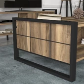 Dekorister Exclusive Lost Metal Orta Sehpa Ceviz thumbnail 5