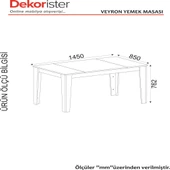 Dekorister Exclusive Veyron Yemek Masası Rebab-Mermer - 6