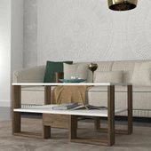 Dekorister Golden Orta Sehpa Beyaz-Ceviz - 3