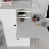 Dekorister Domingos Kitaplıklı Çalışma Masası Beyaz - 5