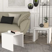 Dekorister Zariel Zigon Sehpa Beyaz - 3