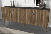 Dekorister Exclusive Wood Konsol Ceviz-Antrasit - 3