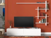 Dekorister Ahenk Duvar Raflı Tv Ünitesi Beyaz - 2