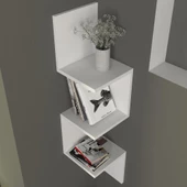 Dekorister Corner Duvar Rafı Beyaz - 3