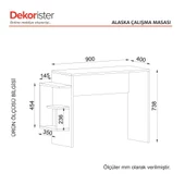 Dekorister Alaska Çalışma Masası Beyaz - 4