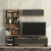 Dekorister Exclusive Pırıl Tv Ünitesi Ceviz-Antrasit - 1