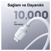 NPO UTL12 60W 1.2m TPE USB to Lightning Hızlı Şarj ve Data Kablosu - 6