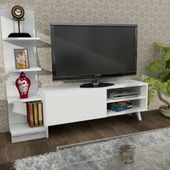 Dekorister Salvador Kitaplıklı Tv Ünitesi Beyaz - 1
