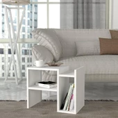 Dekorister Piyon Yan Sehpa Beyaz thumbnail 1