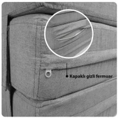 XPERMATE Ultra Kalın Çift Kişilik Katlanır Sünger Yatak Yer Yatağı Katlanır Yer Minderi Misafir Yatağı 120x180x14 cm Gri - 5