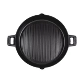 SÜREL 30CM YUVARLAK BOMBE DÖKÜM IZGARA TAVA MAT SİYAH - 2