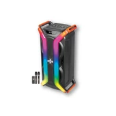 Sunix 40W 5500 Mah X-BASS Çift Mikrofon ve Kumandalı Led Işıklı Bluetooth Hoparlör BTS-210 - 1