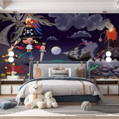Korsan Adası Gece Çocuk Odası Duvar Kağıdı Baskı thumbnail 2