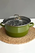 Nishev.com Evini Sev Milano Kızartma Tenceresi Zeytin Yeşili 22 cm 4,5 lt - 3