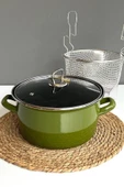 Nishev.com Evini Sev Milano Kızartma Tenceresi Zeytin Yeşili 22 cm 4,5 lt - 1