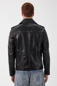 Franco Siyah Vintage Deri Mont - 7