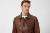 Allan Taba Erkek Deri Ceket - 4