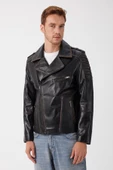 Franco Siyah Vintage Deri Mont - 3