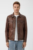 Allan Taba Erkek Deri Ceket - 1