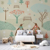 Penguen Parkı Çocuk Odası Duvar Kağıdı Baskı thumbnail 2