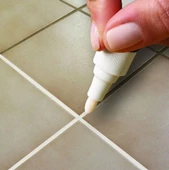 Fayans Derz Dolgu Kalemi Hızlı Kuruyan Su Bazlı Yenileme Beyaz 1 Adet + Şeffaf Kapı Tamponu 5 Adet - 5
