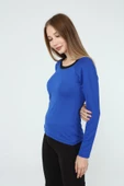 DRR Moda Yaka Dantelli Büzgülü Reglan Kol Bluz - 12