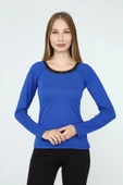 DRR Moda Yaka Dantelli Büzgülü Reglan Kol Bluz - 9