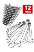 65  Parça 53 Mini Lokma Takımı Otomatik Cırcırlı 1/4" 12 Parça Kombine Açık Ağız-yıldız Anahtar Takı thumbnail 3