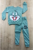 diamondstar Basic Tavşan Baskılı Pijama Takım 2-5 Yaş - 1