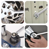 Chrome Vanadium Çelik Profesyonel Güçlü Sağlam 12 Parça Kombine Açık Ağız-Yıldız Anahtar PAKET SET thumbnail 4