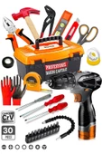 Premium Serisi 30Pcs Full Takım Matkaplı Combo Pense Yankeski,Tornavida Set,3 Metre COMBO SET - 1
